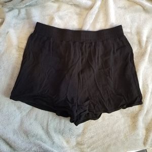 Black Crepe Shorts